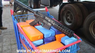 Fotos de Maringá; Polícia apreende fuzil e mais de 133kg de crack avaliada em 2 milhões