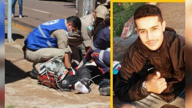 Fotos de Motoboy morre após ser fechado e arremessado contra poste em Maringá