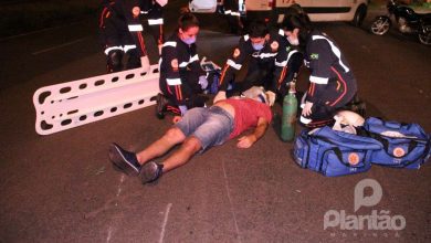 Fotos de Homem fica ferido após cair de moto, em Maringá