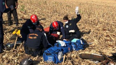 Fotos de Motociclista é socorrido de helicóptero após acidente em Marialva