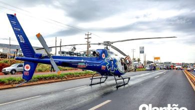 Fotos de Motociclista é socorrido de helicóptero em estado grave após acidente entre Sarandi e Marialva