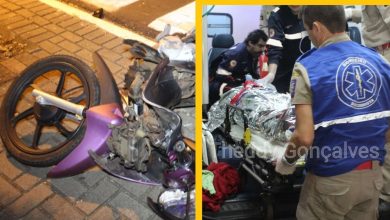 Fotos de Motociclista é socorrido em estado grave após ser atingido por carro em Maringá