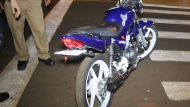 Fotos de Motociclista embriagado é preso após acelerar moto para fazer graça na frente da viatura da Polícia Militar em Maringá
