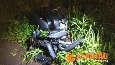 Fotos de Motociclista fica em estado grave após colisão frontal em Maringá
