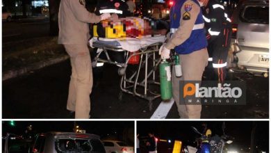 Fotos de Motociclista fica gravemente ferido ao bater em carro parado no semáforo em Maringá