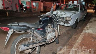 Fotos de Motociclista fica gravemente ferido após bater em carro parado em Maringá