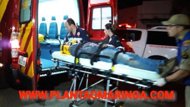 Fotos de Motociclista fica gravemente ferido após colisão com ciclista em Maringá