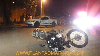 Fotos de Motociclista fica gravemente ferido após colisão com veículo em Maringá
