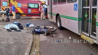 Fotos de Motociclista morre após acidente com ônibus em Maringá