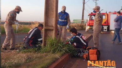 Fotos de Motociclista morre após bater em poste na Avenida morangueira em Maringá