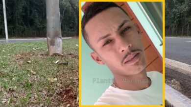 Fotos de Motociclista morre após ser fechado e arremessado contra poste em Maringá