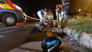Fotos de Motociclista morre e garupa é socorrido em estado gravíssimo após bater em meio-fio em Maringá