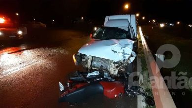 Fotos de Motociclista sofre ferimentos grave após colisão frontal com carro em Maringá