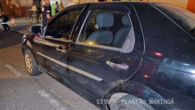 Fotos de Motorista abre porta de carro e derruba ciclista que foi atropelado por outro veículo em Maringá