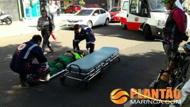 Fotos de Motorista abre porta de carro e derruba motociclista em Maringá