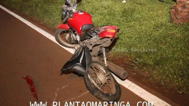 Fotos de Motorista atinge moto na Avenida Colombo, arrasta o veículo e foge sem prestar socorro em Maringá