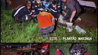 Fotos de Motorista invade contramão e causa grave acidente em Maringá