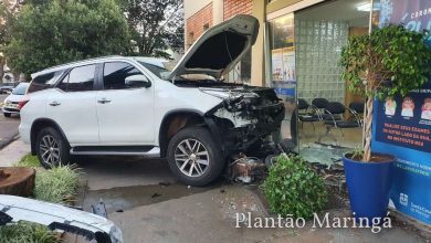 Fotos de Motorista invade laboratório da Santa Casa após atropelar casal em motociclista em Maringá