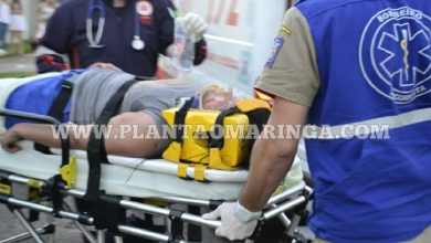 Fotos de Motorista perde controle após batida e invade muro de casa e deixa três pessoas feridas em Maringá