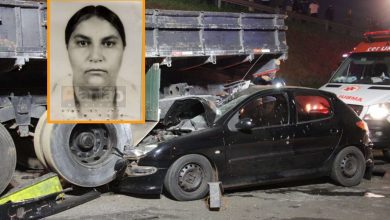 Fotos de Mulher de 67 anos morre em acidente entre carro e dois caminhões, em Maringá