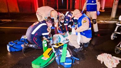 Fotos de Mulher deita em rua para dormir e é atropelada em Maringá