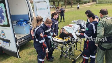 Fotos de Mulher tem perna amputada após acidente com máquina colheitadeira