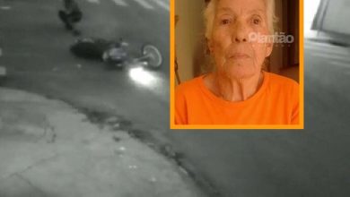 Fotos de Novas imagens mostram idosa sendo atropelada por homem que empinava moto