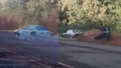 Fotos de Pilotos de Maringá sofrem acidente em pista de disputa de arrancadas em Campo Mourão