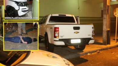 Fotos de Roubo de camionete termina em perseguição e acidente em Maringá