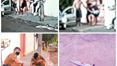 Fotos de Vídeo mostra mulher sendo esfaqueada por dois homens em Maringá