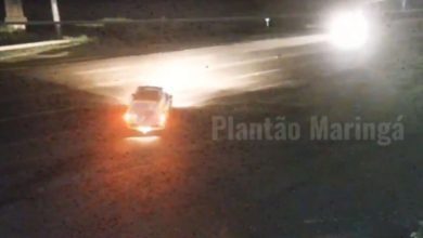 Fotos de Vídeo mostra policiais se deparando com bandidos após assalto a ônibus em Mandaguari; assista