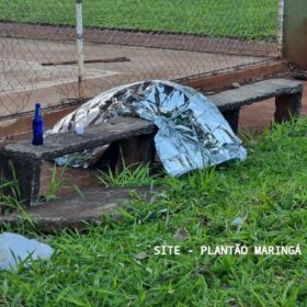 Fotos de Homem é executado com tiro na cabeça ao lado de uma igreja católica em Maringá