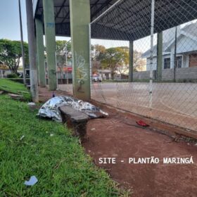 Fotos de Homem é executado com tiro na cabeça ao lado de uma igreja católica em Maringá