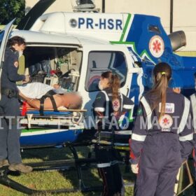 Homem é socorrido de helicóptero após levar chifrada de boi Foto 1 Fotos de Homem é socorrido de helicóptero após levar chifrada de boi
