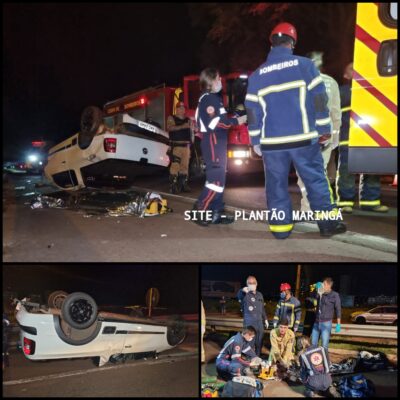 Homem morre após capotamento no Parque Industrial de Maringá Foto 1 Fotos de Homem morre após capotamento no Parque Industrial de Maringá