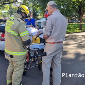 Fotos de Câmera registra acidente que deixou motorista de aplicativo ferido em Maringá