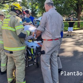Fotos de Câmera registra acidente que deixou motorista de aplicativo ferido em Maringá
