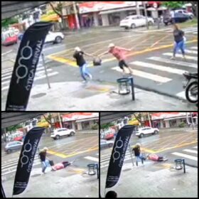 Criminosa derruba idosa de 80 anos durante roubo no centro de Maringá Foto 1 Fotos de Criminosa derruba idosa de 80 anos durante roubo no centro de Maringá