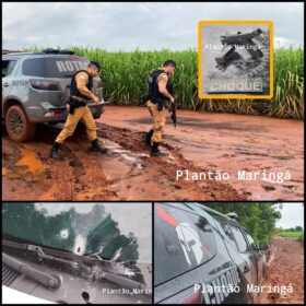 Fotos de Dois ladrões mortos e quatro presos após intensa troca de tiros com equipes da Choque Maringá e Rotam de Colorado