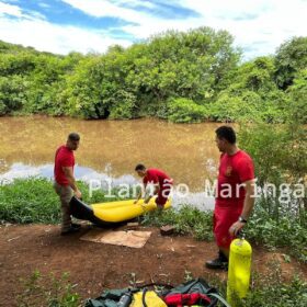Fotos de Corpo de Bombeiros localiza corpo de fiel que caiu nas águas do Rio Pirapó em Maringá 