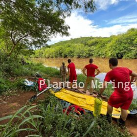Fotos de Corpo de Bombeiros localiza corpo de fiel que caiu nas águas do Rio Pirapó em Maringá 