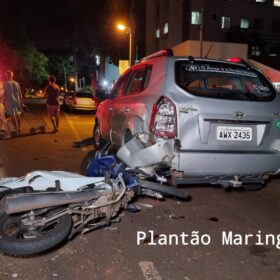 Fotos de Motociclista sofre ferimentos graves após bater em carro estacionado em Maringá