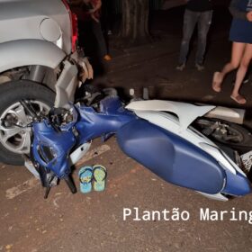 Fotos de Motociclista sofre ferimentos graves após bater em carro estacionado em Maringá
