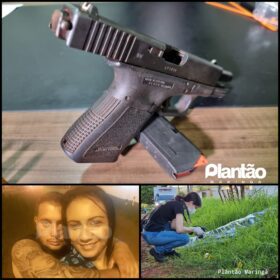Fotos de Pistola utilizada para matar mulher na frente da filha de 6 anos em Sarandi é apreendida pela PC