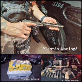 Fotos de Polícia Militar de Maringá apreende drogas avaliada em 2 milhões e várias armas, inclusive com silenciadores
