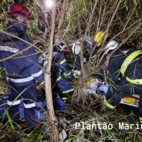 Fotos de Após agredir o filho, homem joga carro contra alambrado e cai em fundo de vale em Maringá 