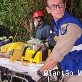 Fotos de Após agredir o filho, homem joga carro contra alambrado e cai em fundo de vale em Maringá 