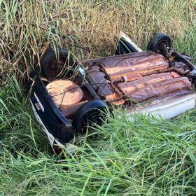 Fotos de Câmera registra capotamento na rodovia BR-376 entre Sarandi e Marialva