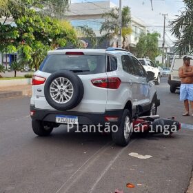Fotos de Carro arrasta moto por cerca de 30 metros após acidente e deixa açougueiro em estado grave em Sarandi