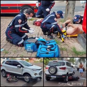 Fotos de Carro arrasta moto por cerca de 30 metros após acidente e deixa açougueiro em estado grave em Sarandi